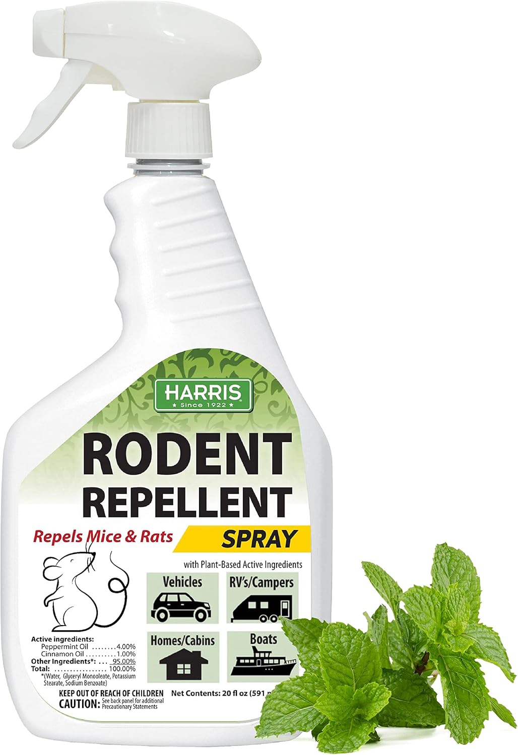 HARRIS Peppermint Oil Repellent Spray: Humane Mouse Trap Substitute