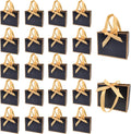 Black and Gold Gift Bags 100 Pack Small Thank You Bags - Elegant Party