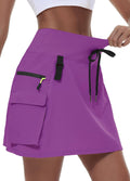 Women's Hiking Cargo Skort Skirt High Waisted - Quick Dry Comfort UPF