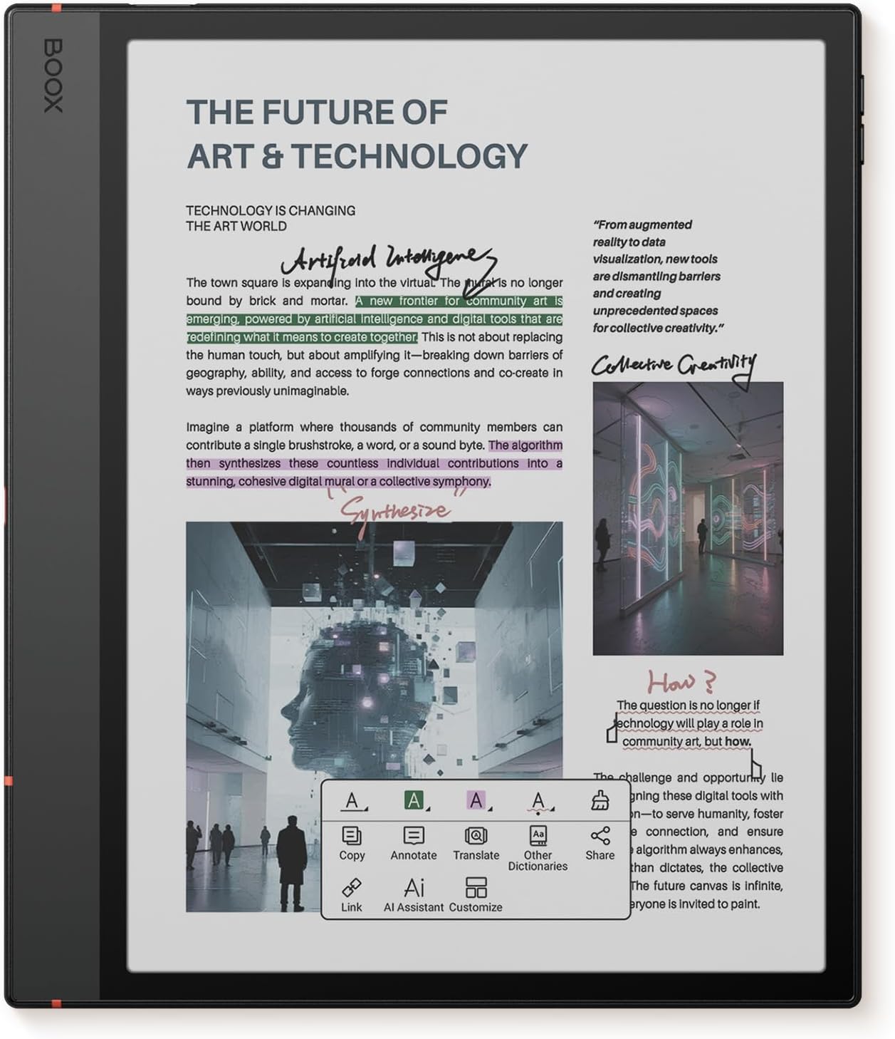 BOOX Tablet 10.3in Note Air 5 C: A Versatile E Ink Notebook