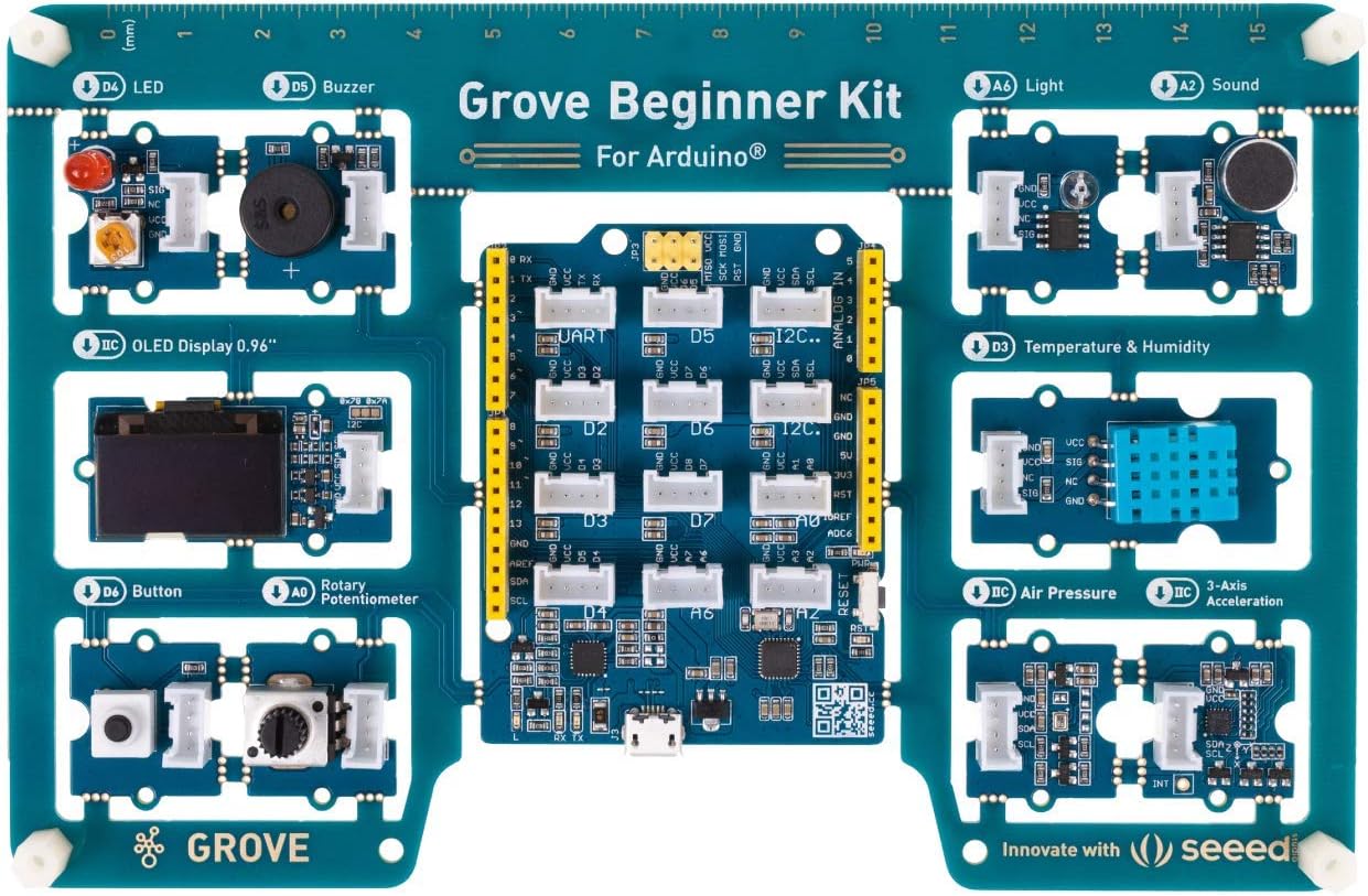 Seeed Studio Grove Beginner Kit for Arduino: 10 Sensors & 12 Projects