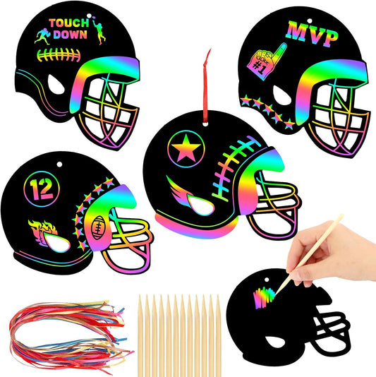 Football Scratch Art Kit for Kids by JULMELON