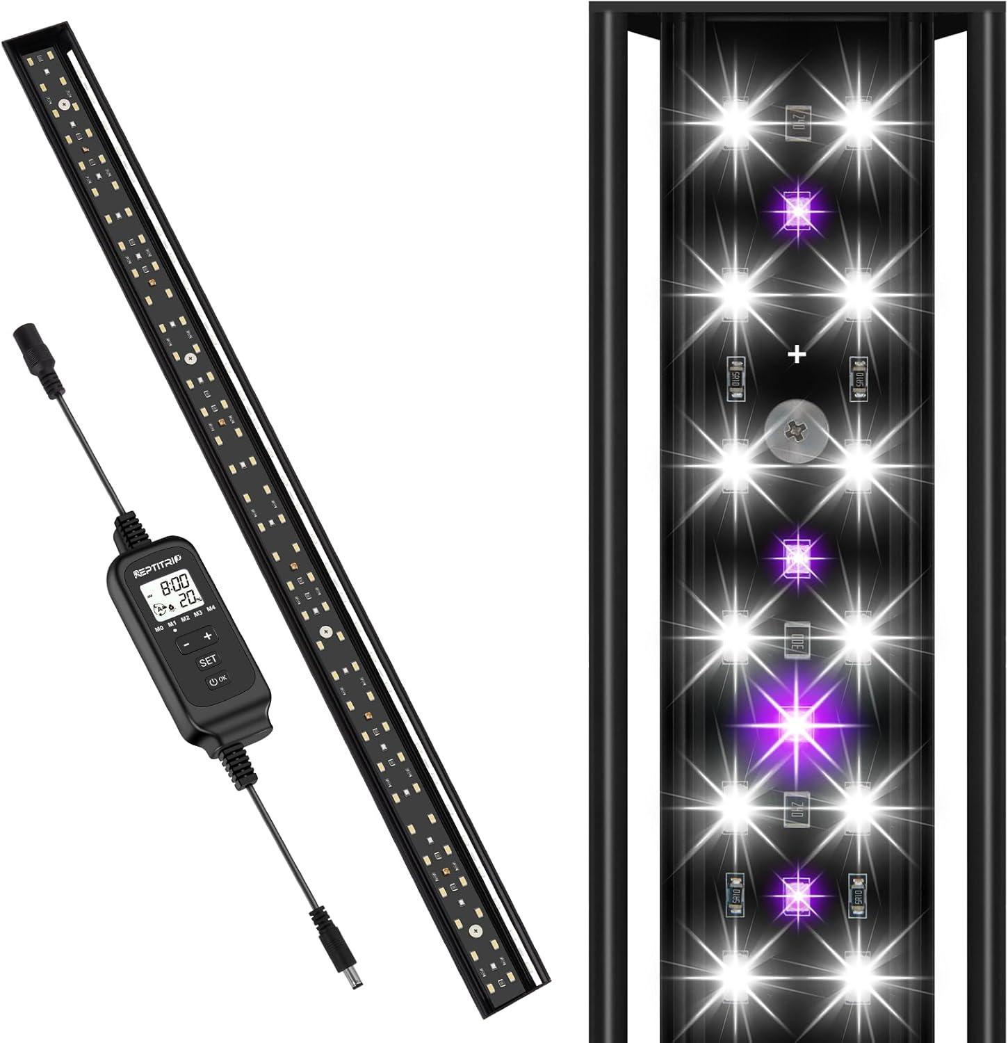 27-Inch LED UVB Light for Reptiles with Dimming and Modes