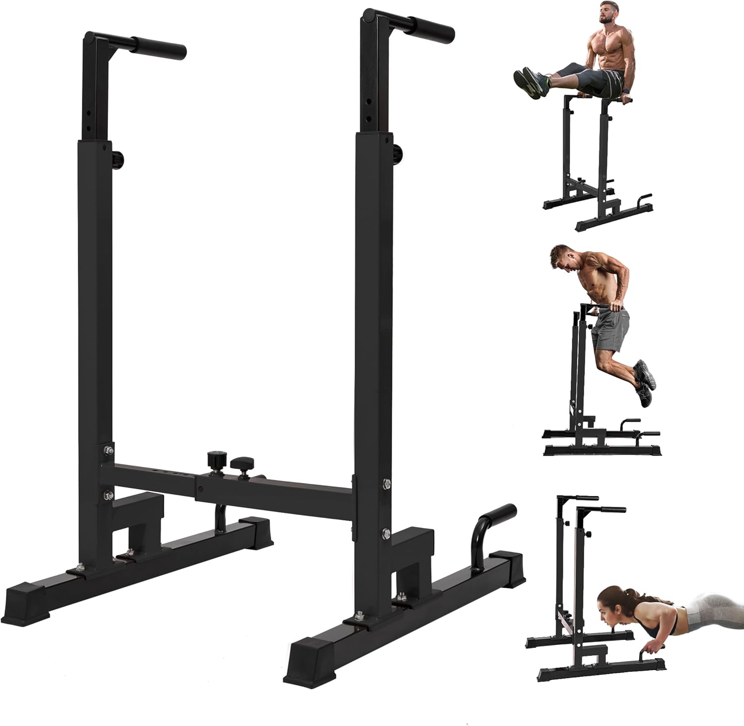 Adjustable Dip Stand with 500 LBS Capacity for Home Gym Workouts