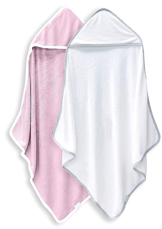 Ultra Soft Baby Bath Towels - Rayon Made from Bamboo, 2 Pack