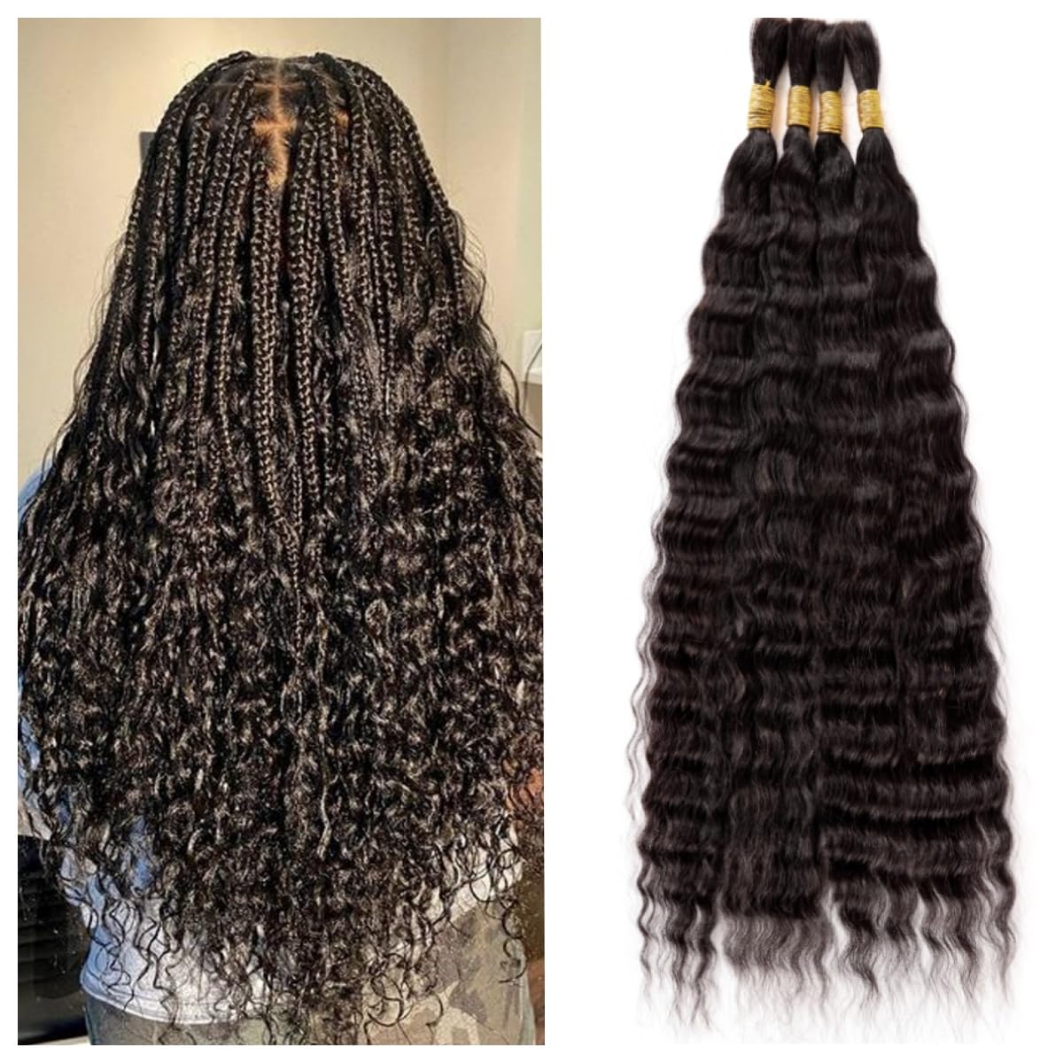 Wet and Wavy Human Braiding Hair for Stunning Boho Styles