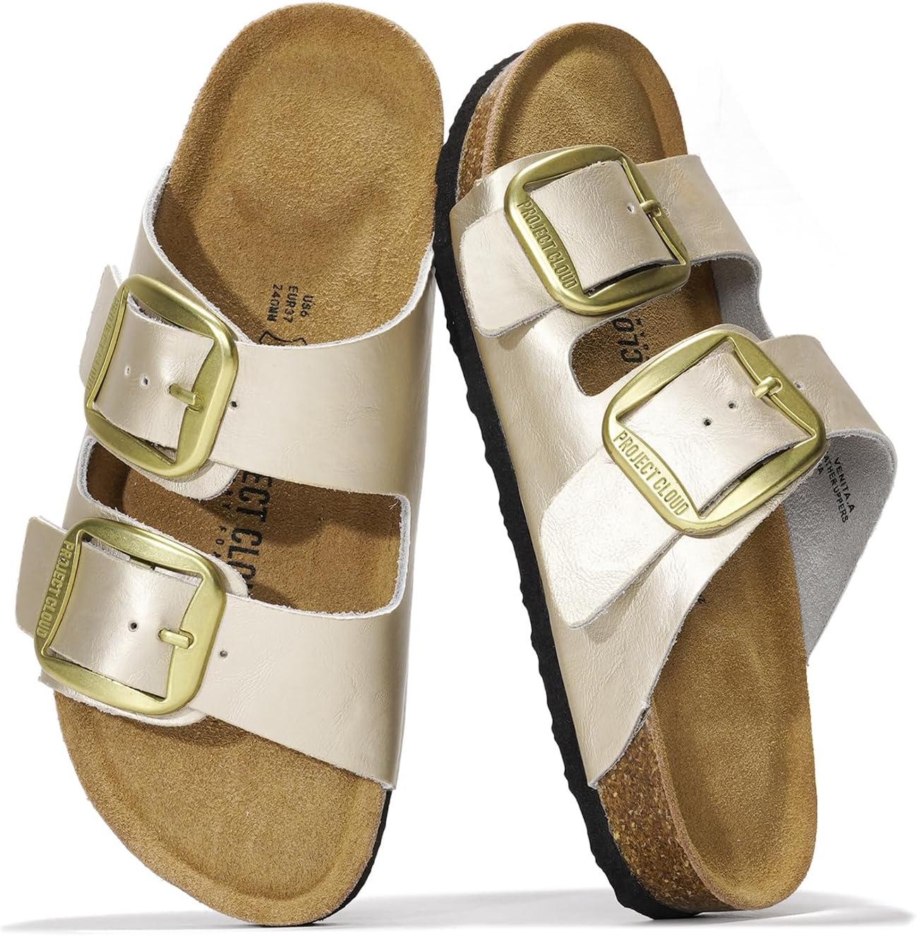 Project Cloud Genuine Leather Flat Sandals for Women 2025