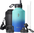 Insulated Water Bottle 64 oz Half Gallon Jug - Keeps Cold 48H