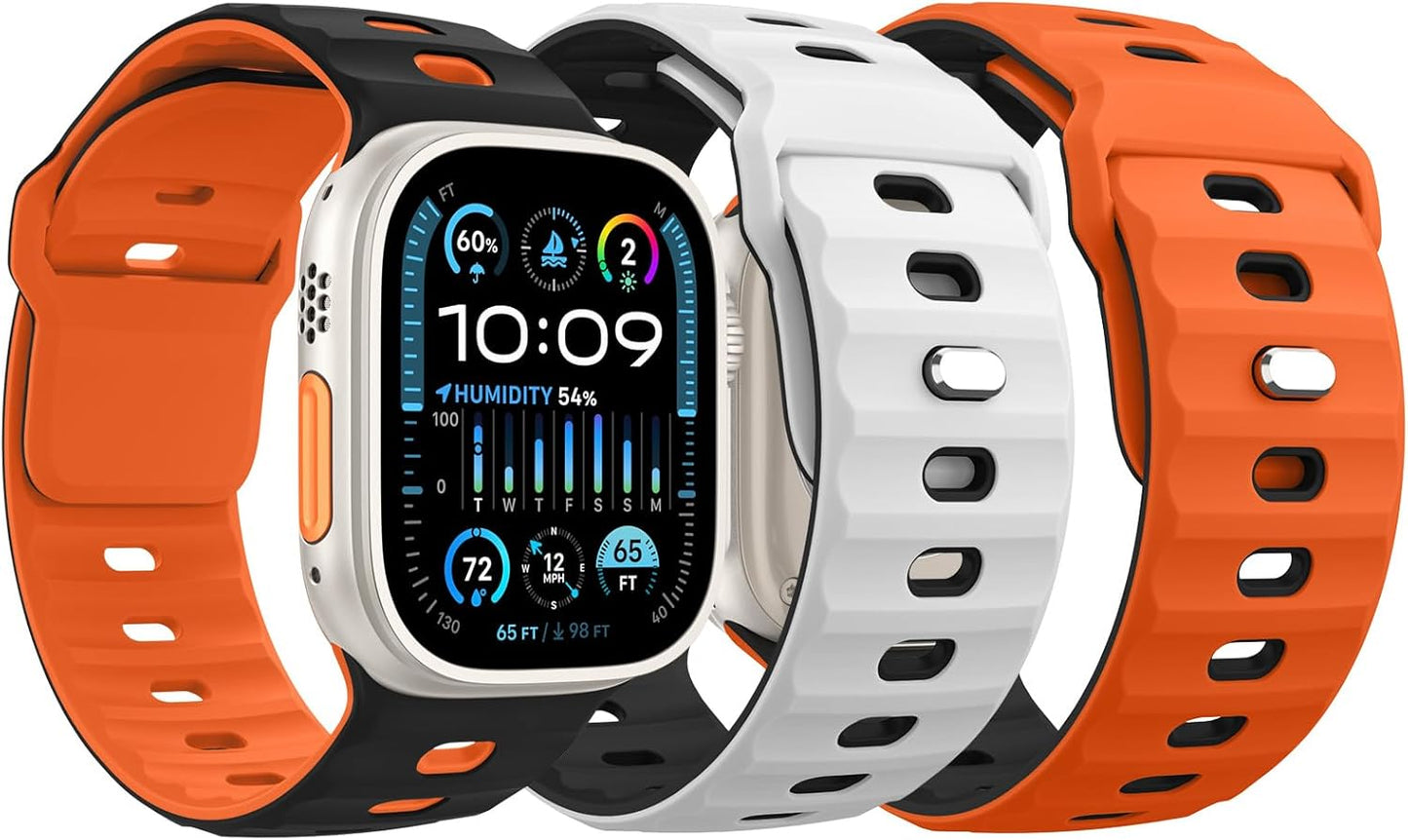 MoKo Silicone Sport Bands for Apple Watch - 3Pack Ultra Comfort