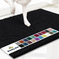 Super Absorbent Door Mat 24x36 Black - Quick Dry Chenille