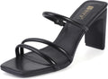 IDIFU IN3 Strappy Chunky Block Heels Square Toe Heeled Sandals - Chic