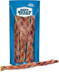 Natural XL Braided Bully Sticks for Large Dogs - 12 Inch Pack