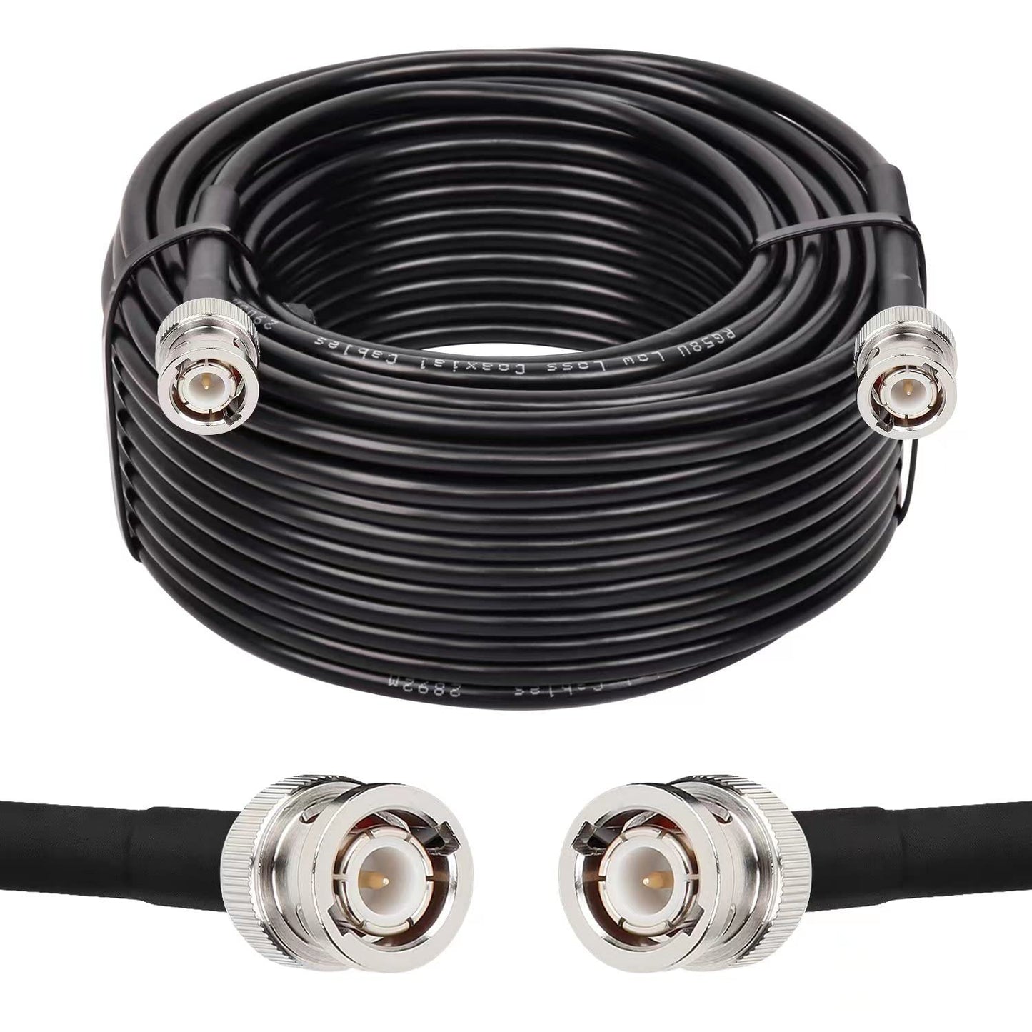 BNC Male to Male Coax Cable 75ft for High-Frequency Use