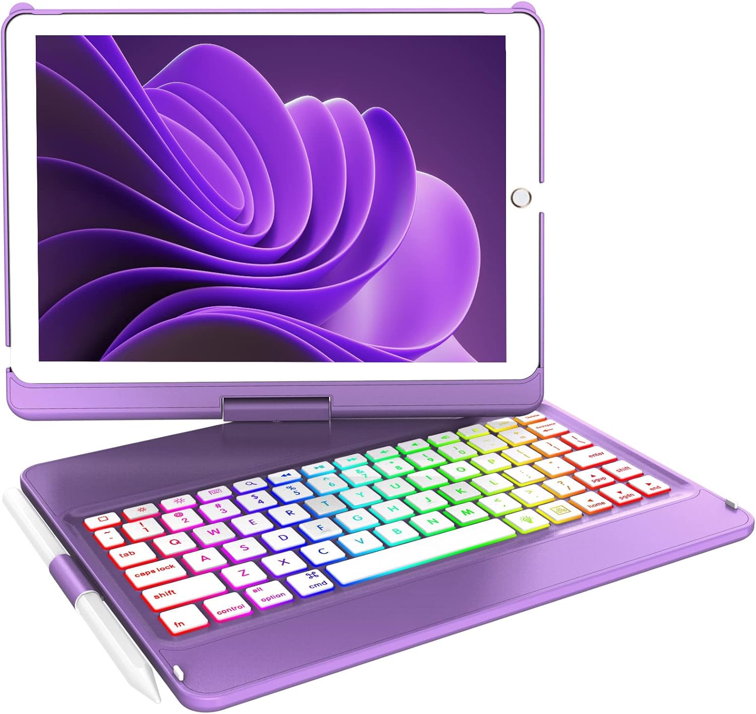 Keyboard Case for iPad 9th with Color Backlight and Protection