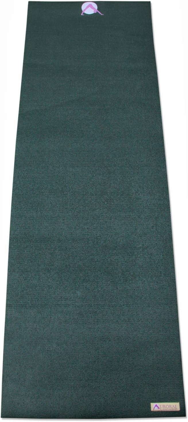 Extra Thick Printed Yoga Mat Set by AURORAE - Rosin for Slip-Free Grip