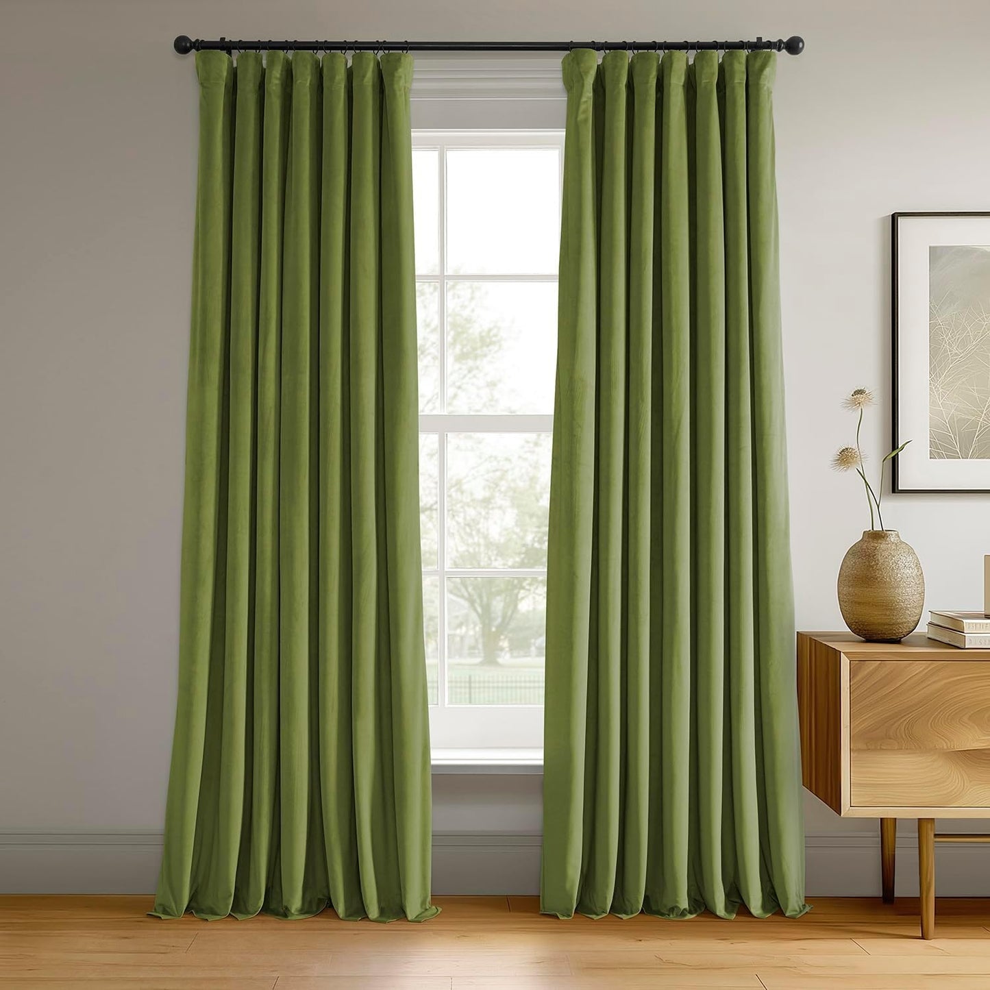 HPD Half Price Drapes Velvet Thermal Blackout Curtains 96 Inch