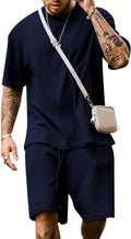 Babioboa Men's Short Sleeve Tracksuit Set - Casual Summer Co-Ord