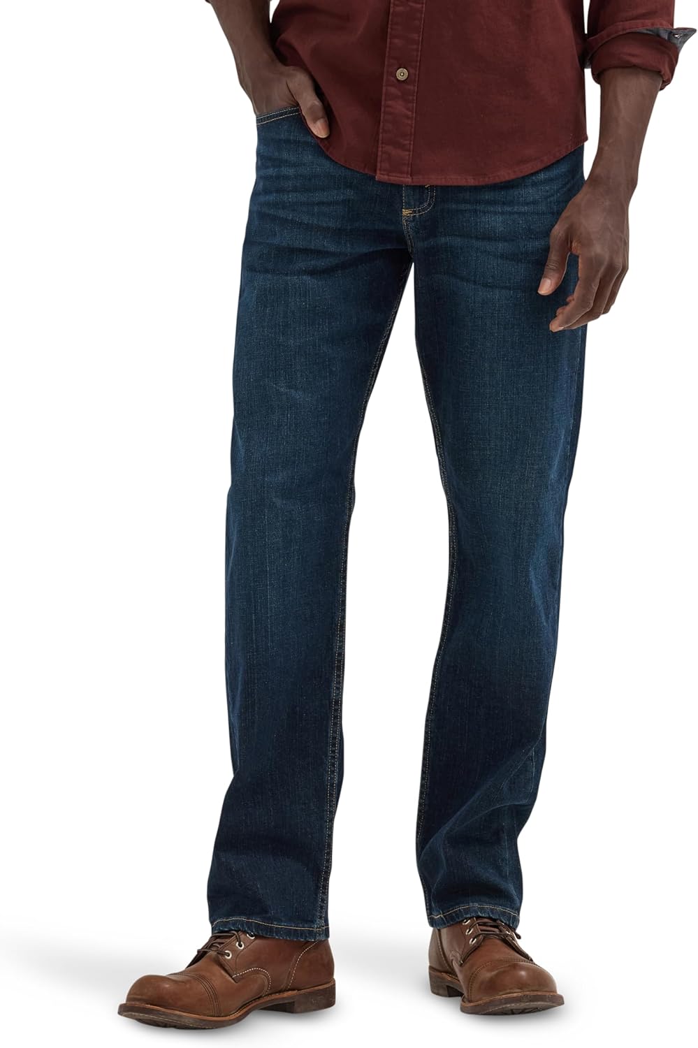 Wrangler Men's Free-to-Stretch Relaxed Fit Jean for Comfort