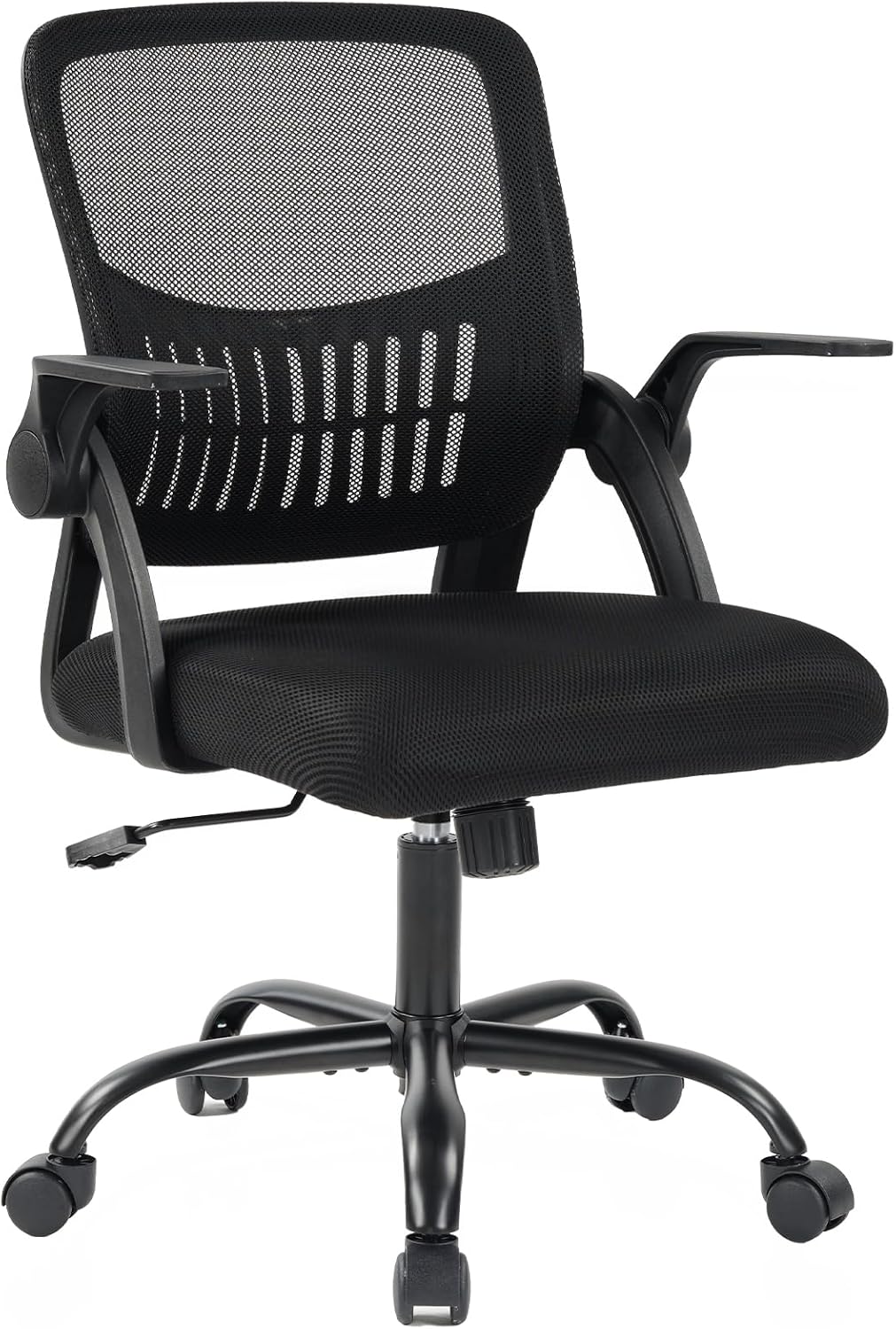 Ergonomic Mid Back Desk Chair with Lumbar Support and Rocking Mode