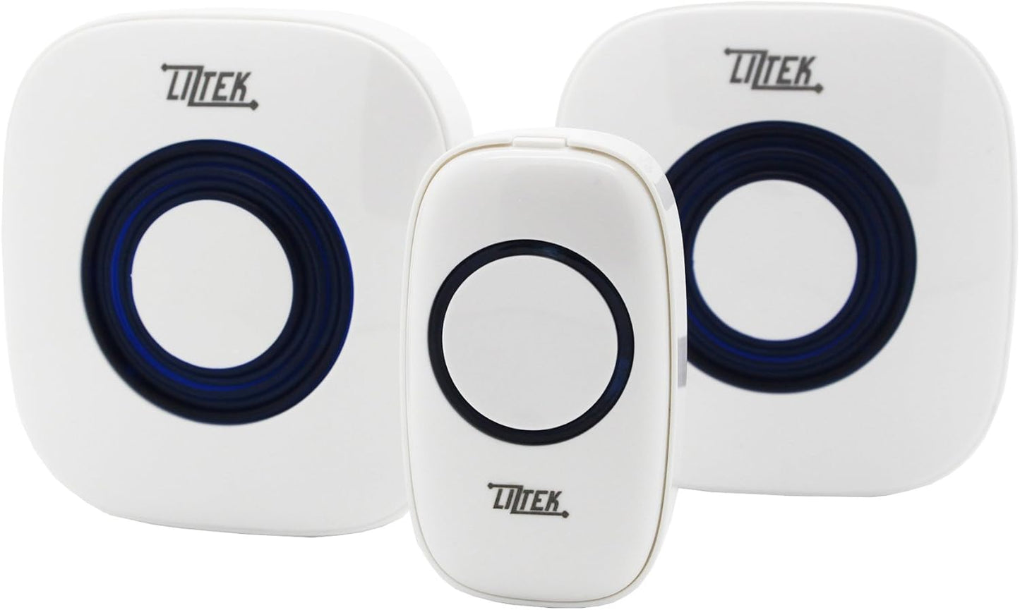 Liztek Wireless Doorbell: 1000ft Range, 52 Chimes