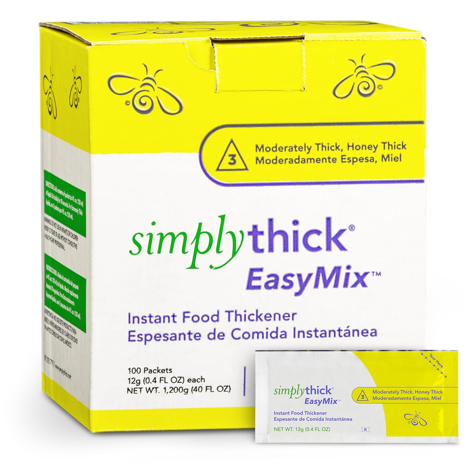 SimplyThick EasyMix Gel Thickener for Dysphagia - 100 Packets
