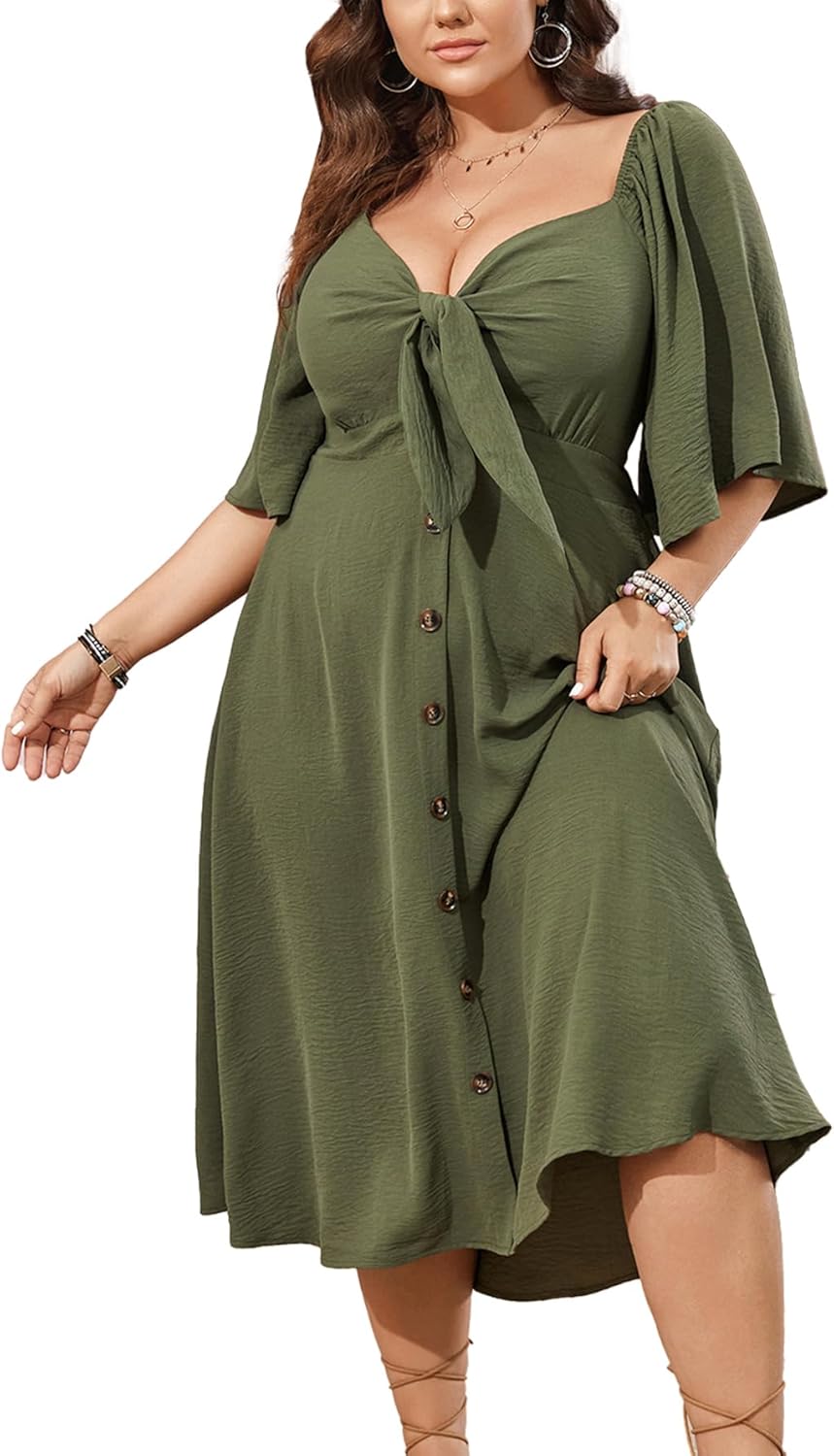 SCOMCHIC Plus Size Summer Dress for Casual and Chic Looks
