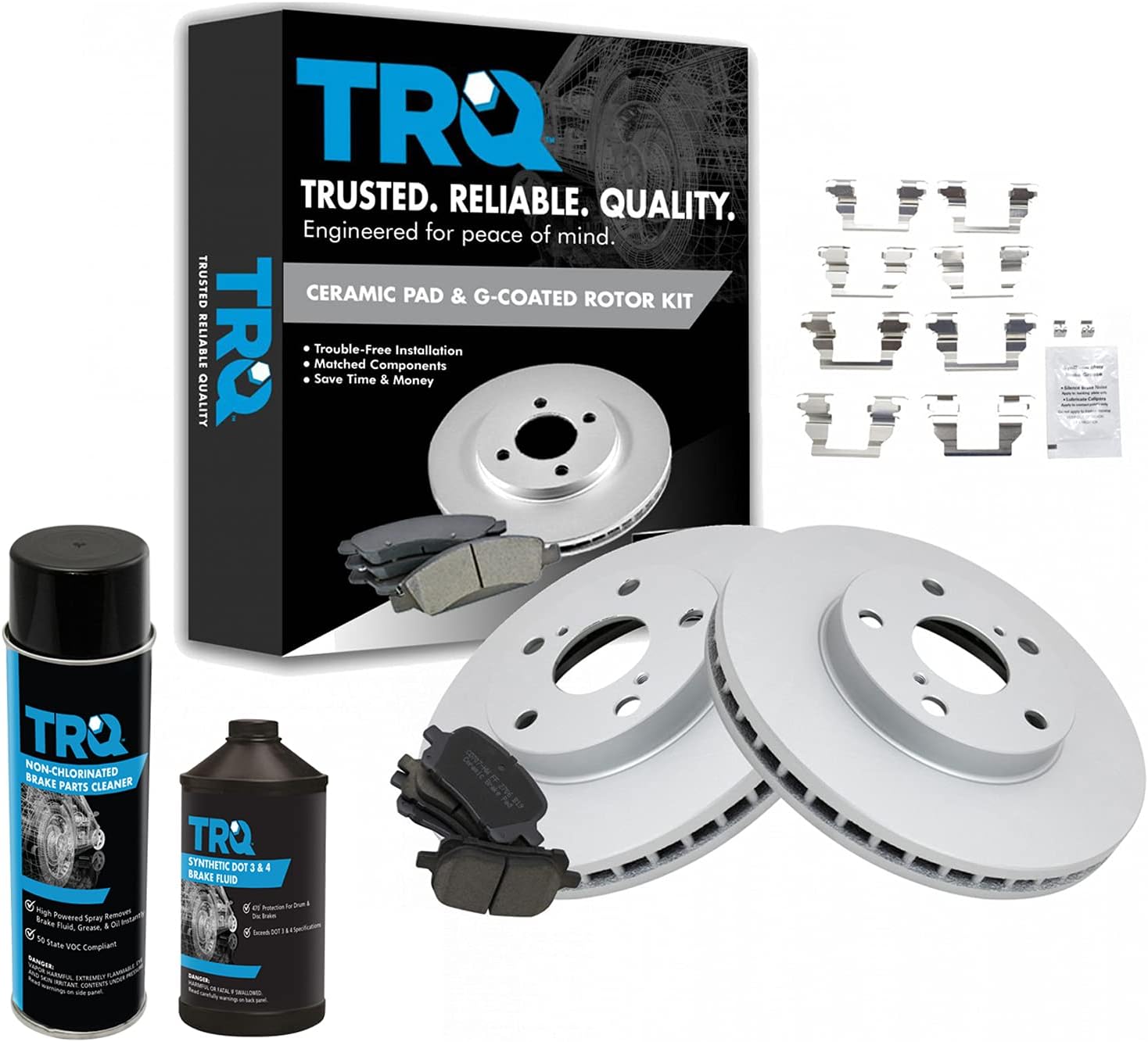 TRQ Front Brake Pad & Rotor Kit for Lexus ES300 & Toyota Avalon