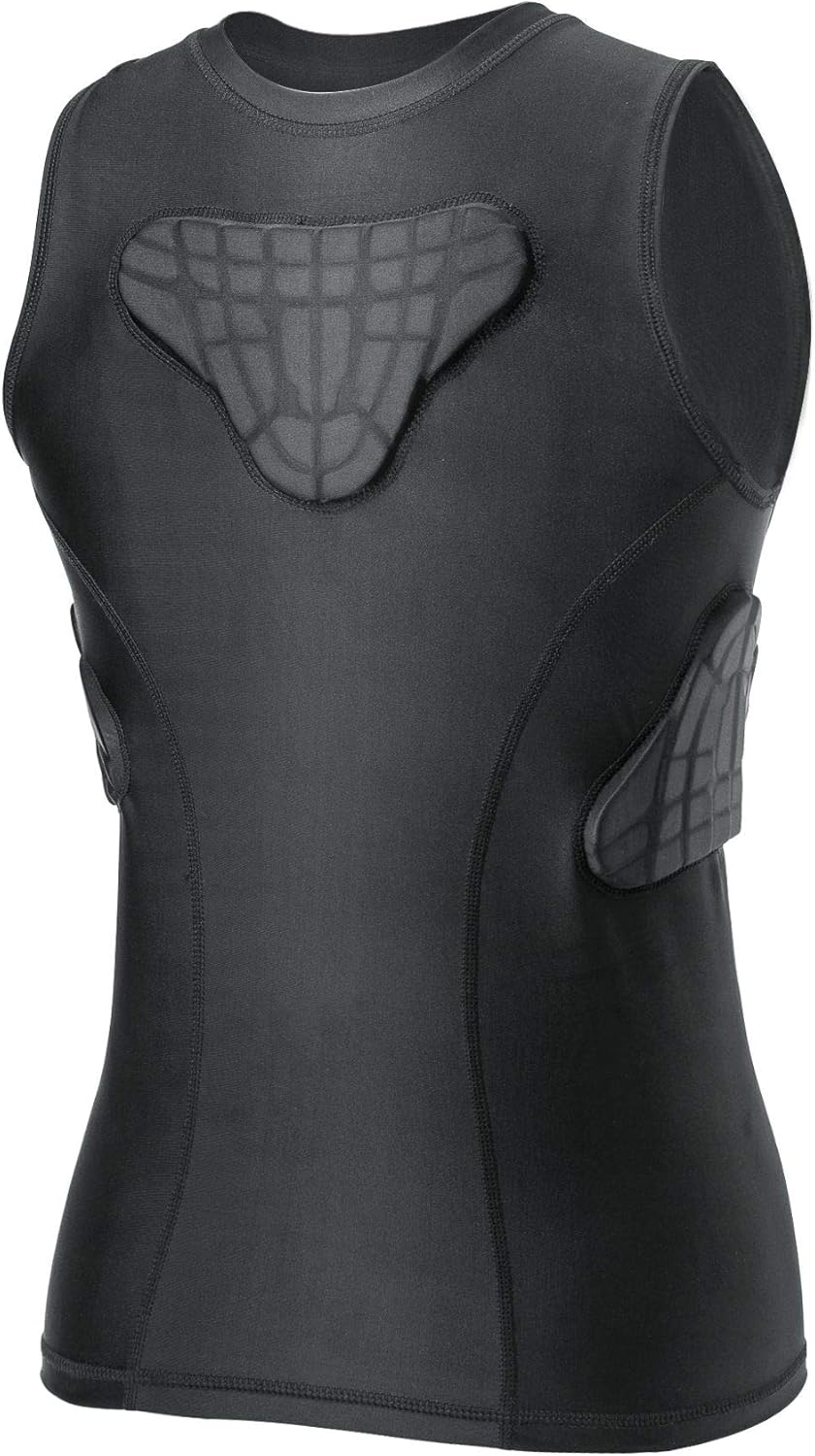 Youth Padded Compression Shirt Vest for Football and Baseball