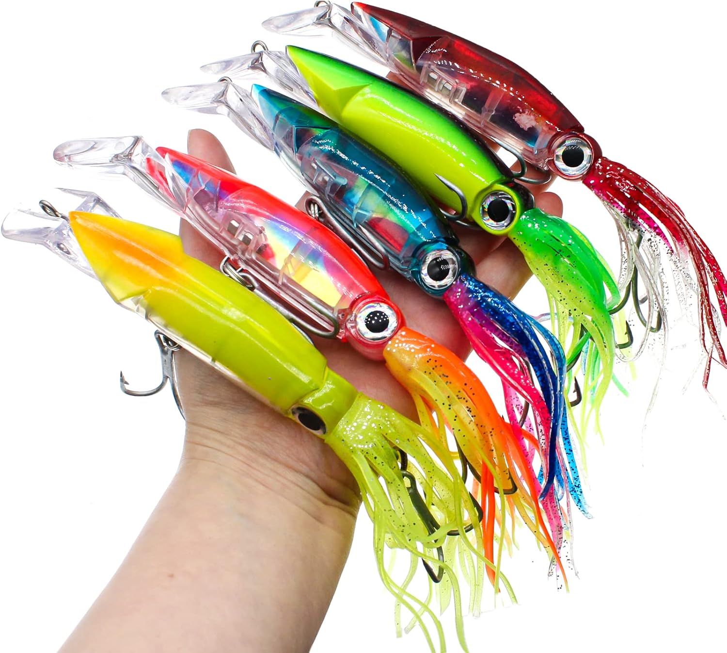 Glow-in-the-Dark Octopus Fishing Lures Kit