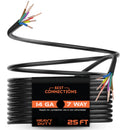 7 Way Trailer Wire 25 ft - Heavy Duty 14 Gauge Extension