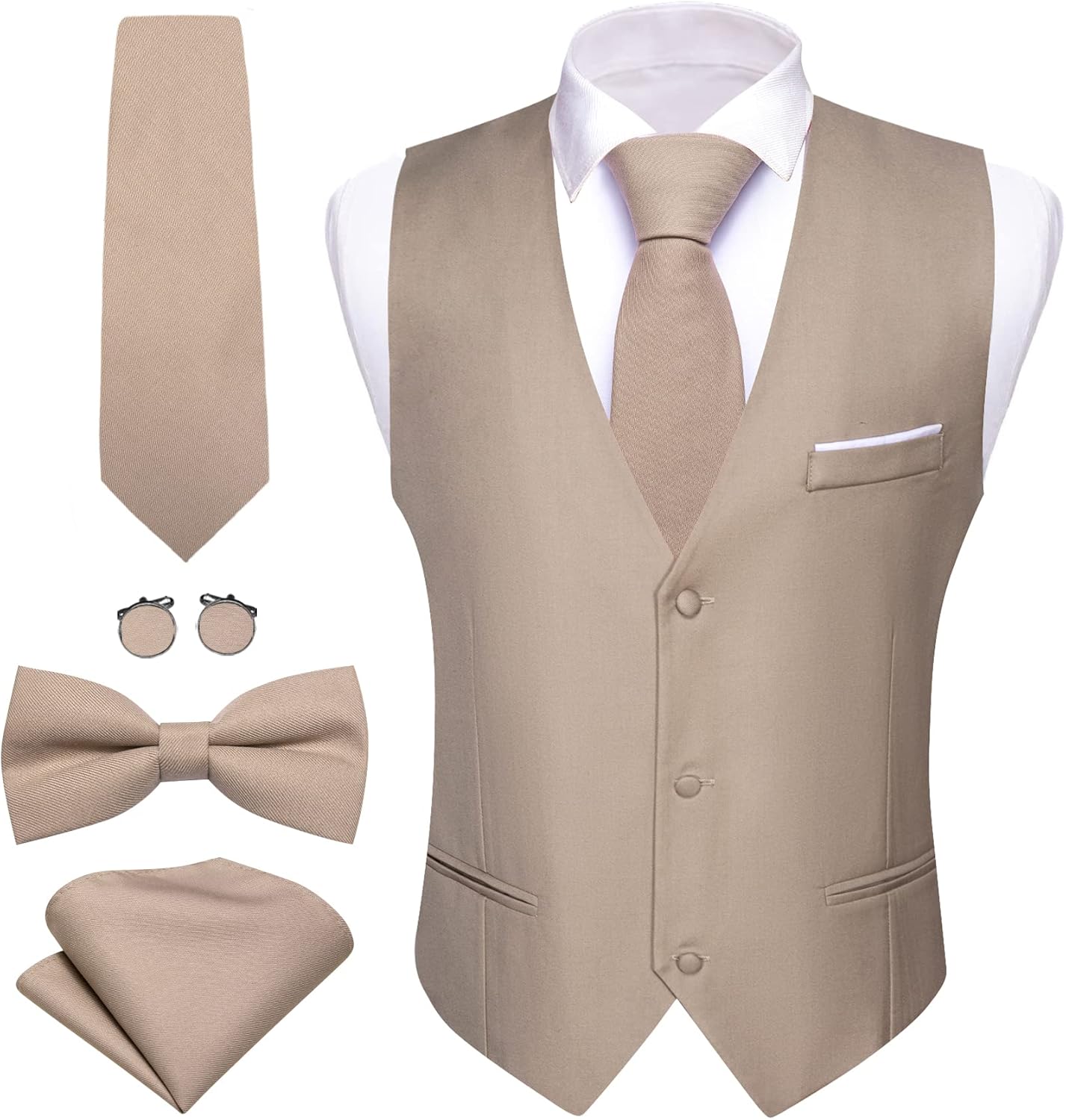 Barry.Wang Mens Formal Business Suit Vest Slim Fit for All Occasions