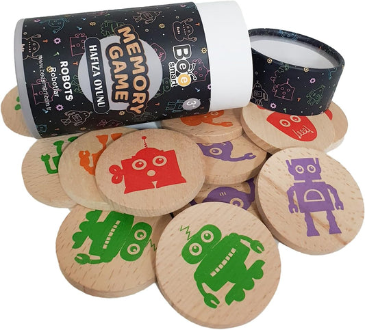 Wooden Memory Game for Kids - Educational Toy for Preschoolers