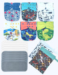 Washable One-Fit-All Double Gusset Cloth Diapers - Side Leak