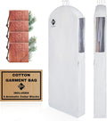 Premium 60 in Cotton Garment Bag for Hanging Clothes - Fresh