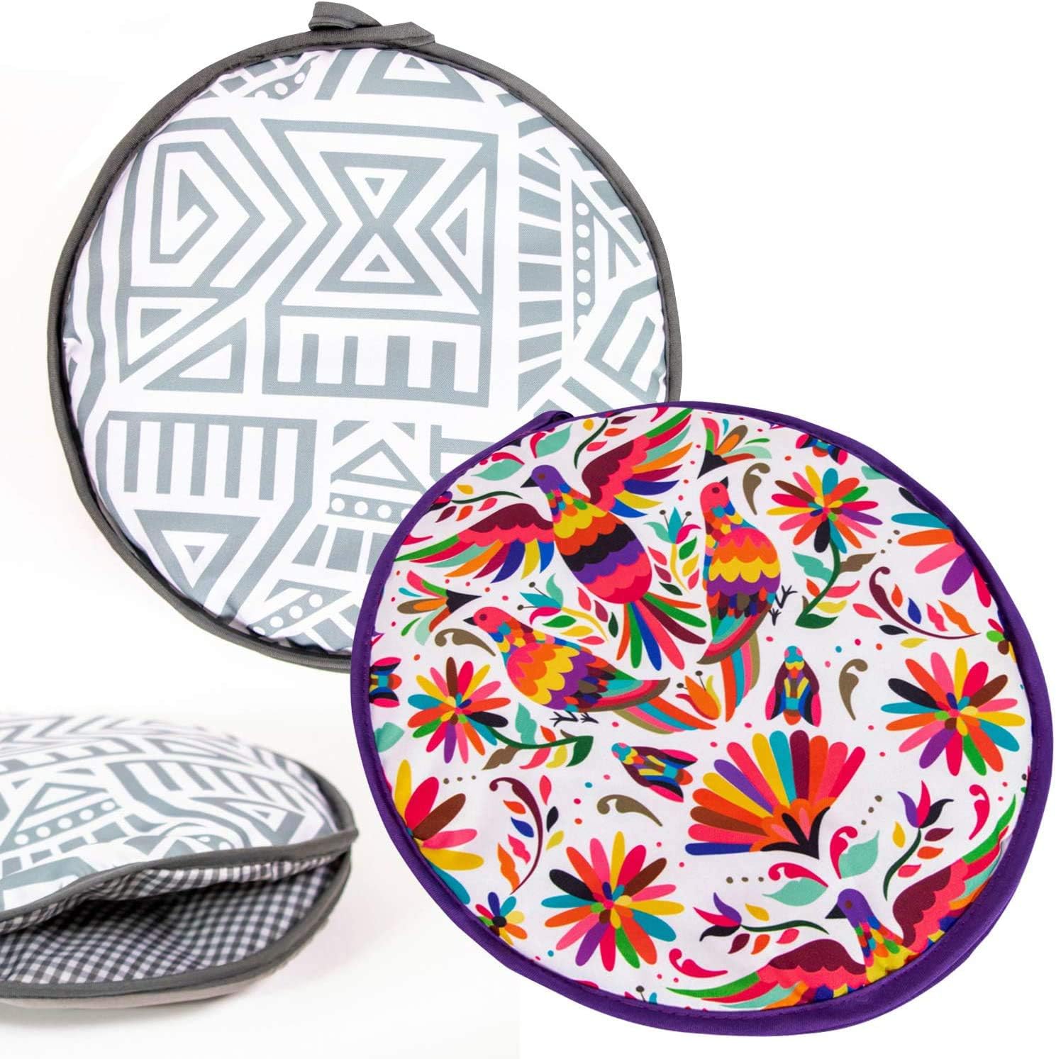 X-Large Tortilla Warmer Set - Fun Designs for Taco Night