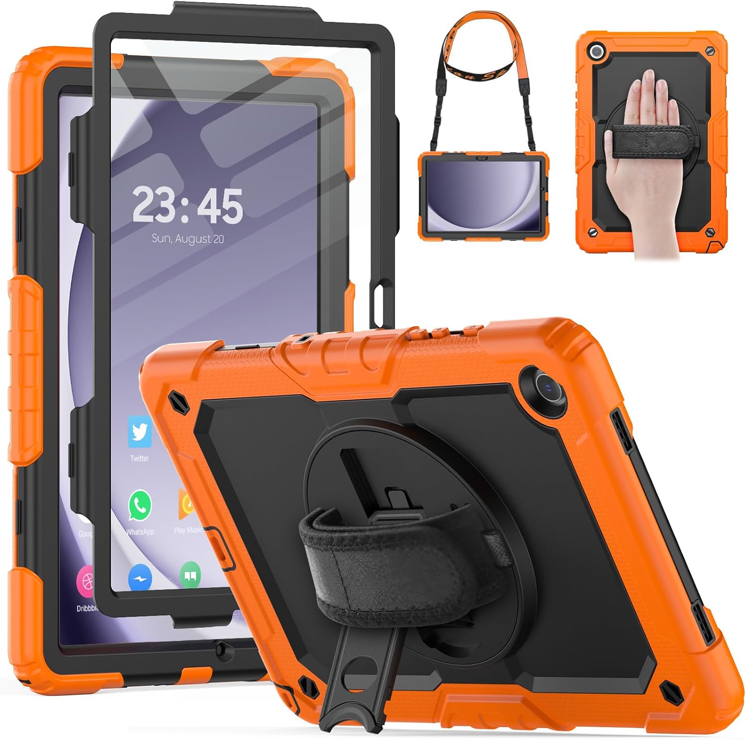 Protective Case for Samsung Galaxy Tab A9 Plus 11 Inch - Orange