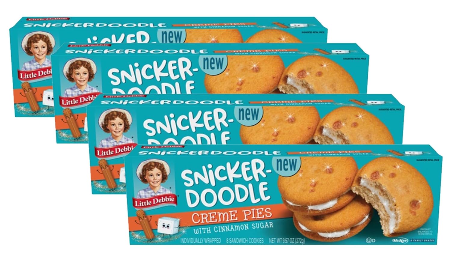 Little Debbie Snickerdoodle Cookies - Delicious Treats in 4 Boxes