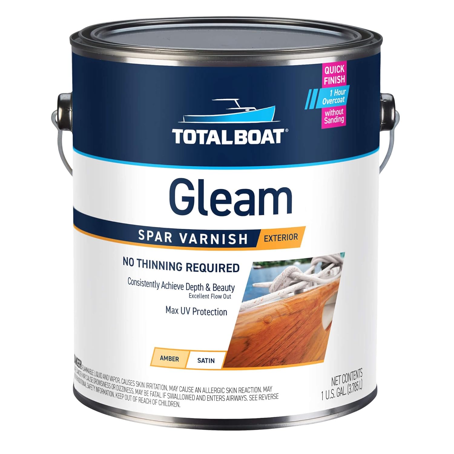 TotalBoat Gleam Marine Spar Varnish for Wood and Boats