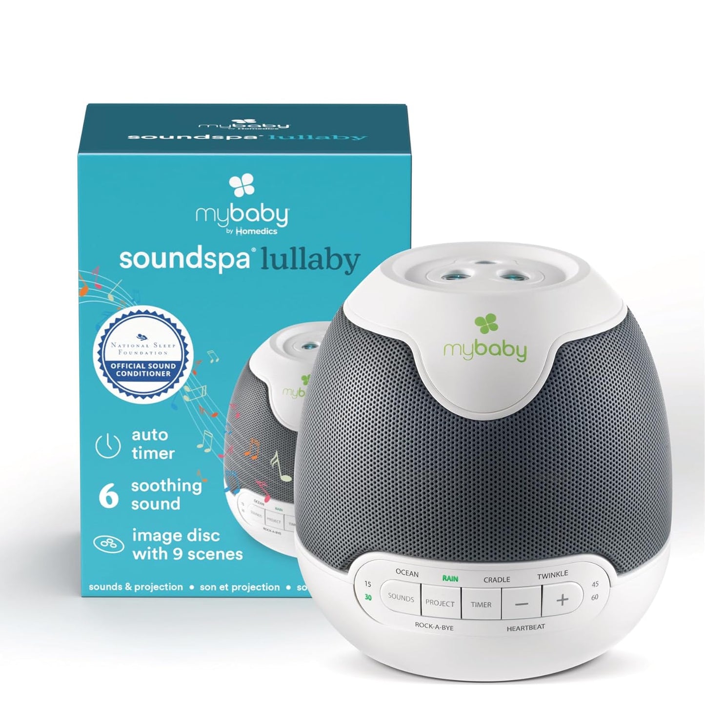 MyBaby Lullaby Sound Machine & Projector for Peaceful Sleep