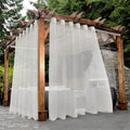 BONZER Waterproof Indoor/Outdoor Sheer Curtains for Patio Use