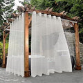 BONZER Waterproof Indoor/Outdoor Sheer Curtains for Patio - Light