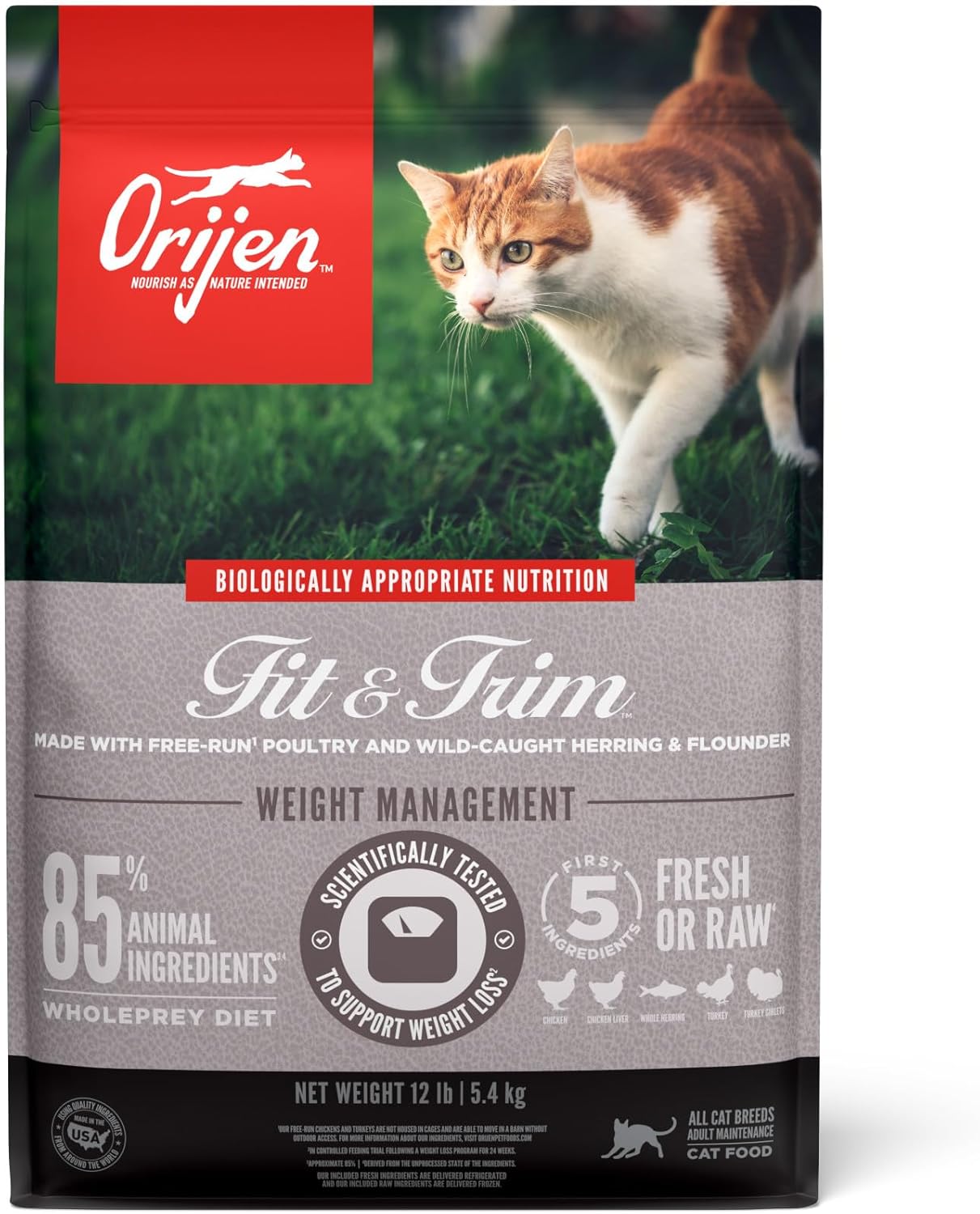 ORIJEN Fit & Trim High Protein Dry Cat Food for Healthy Cats