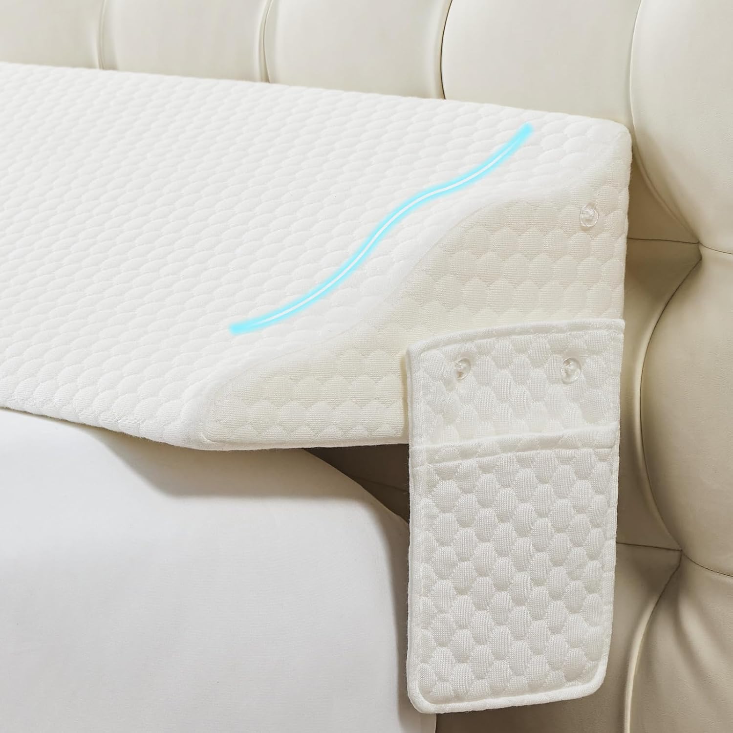 Yojoker Queen Size Bed Wedge Pillow for Headboard Gap Filler