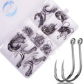 Selake Premium Fishing Hooks Kit 210PCS - Durable Carbon Steel Circle