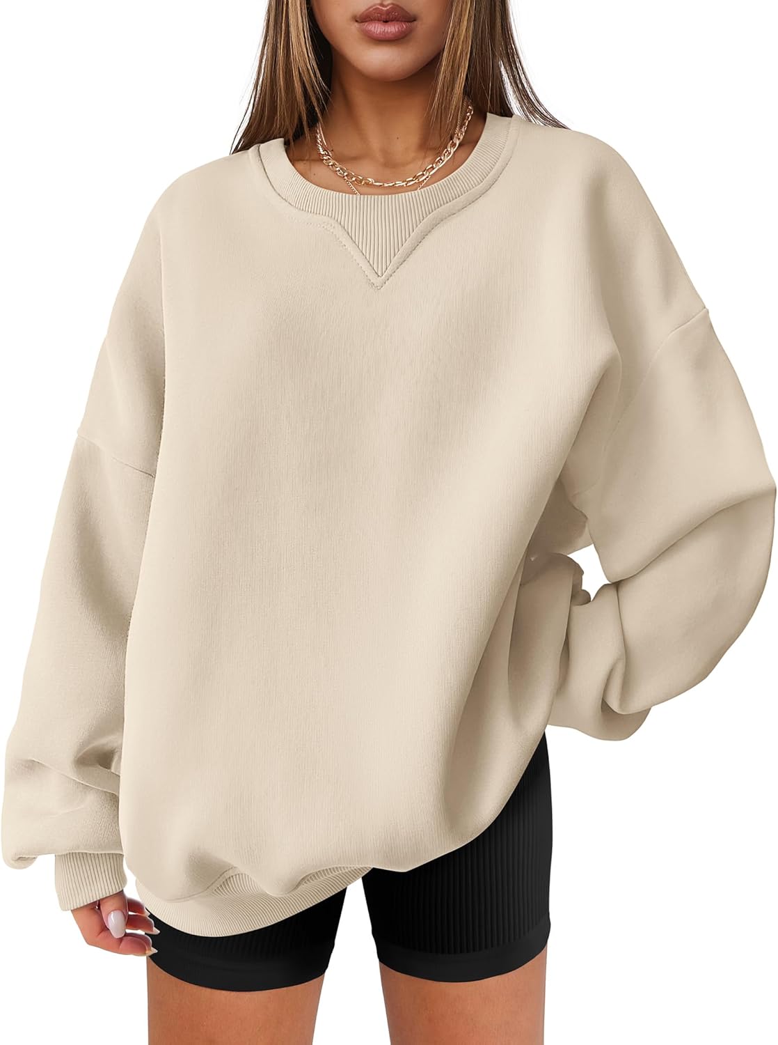 Oversized Womens Sweatshirts Hoodies Crewneck Fleece Pullover