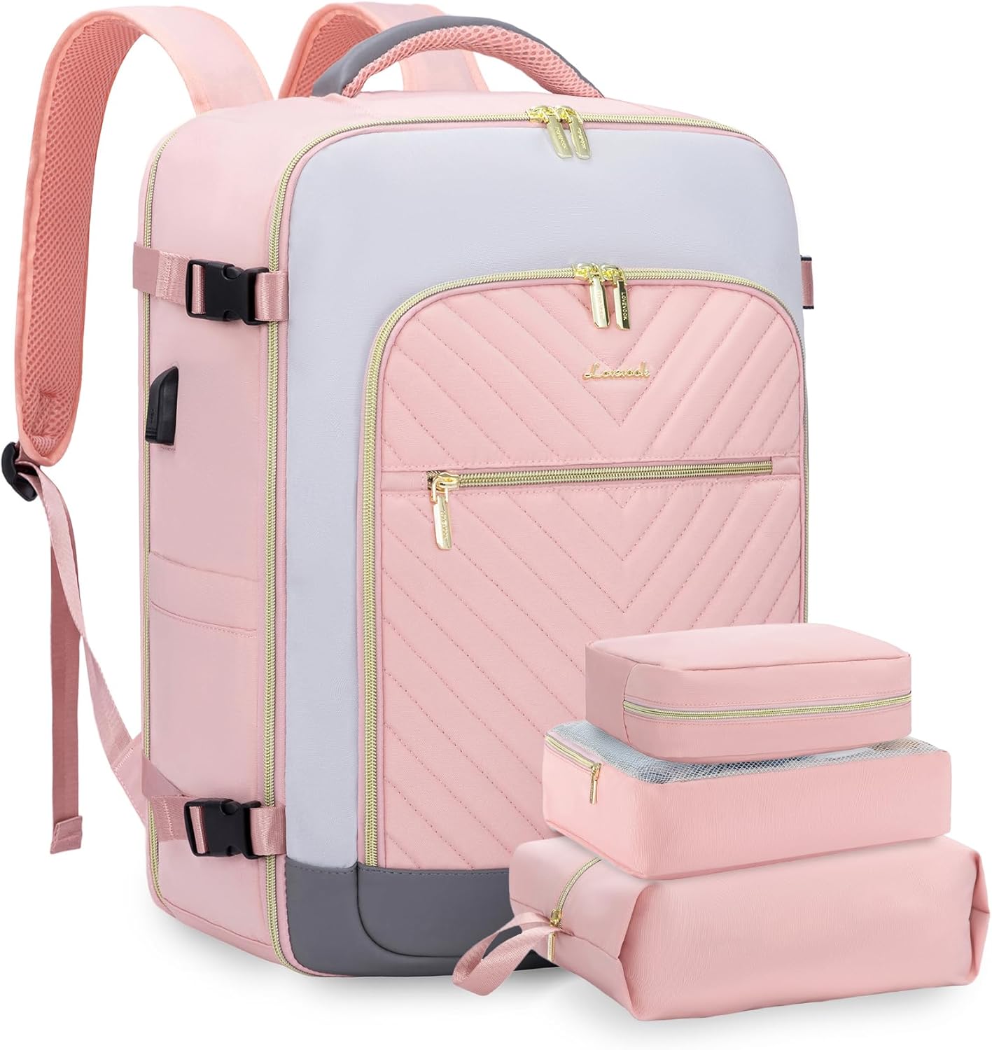 LOVEVOOK Large Travel Backpack for Women with Packing Cubes