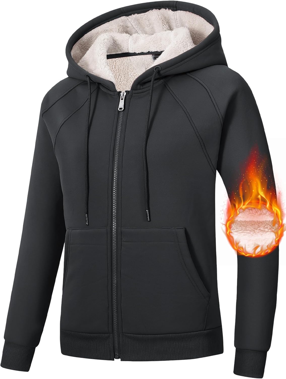 MoFiz Women's Fleece Zip Up Hoodie for Cozy Winter Comfort