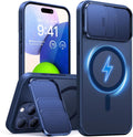 TORRAS iPhone 15 Pro Max Case with Slide Camera Cover & Kickstand