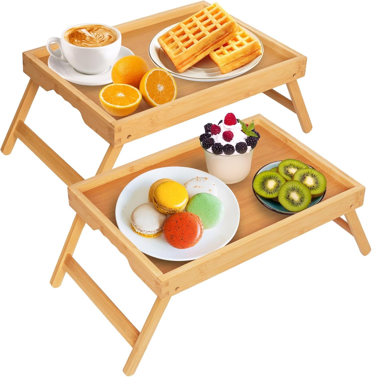 Portable Bamboo Bed Tray | Set of 2 | Breakfast in Bed
