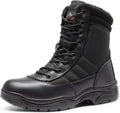 NORTIV 8 Men's Military Tactical Work Boots Side Zipper - Warm